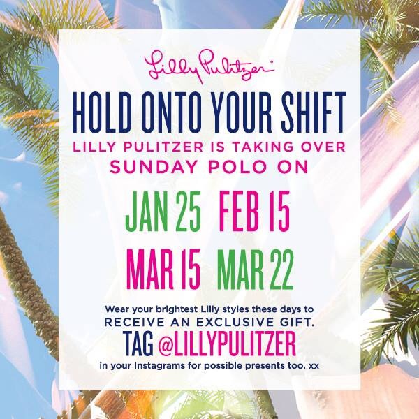 Wear your Lilly Pulitzer Polo Sunday!