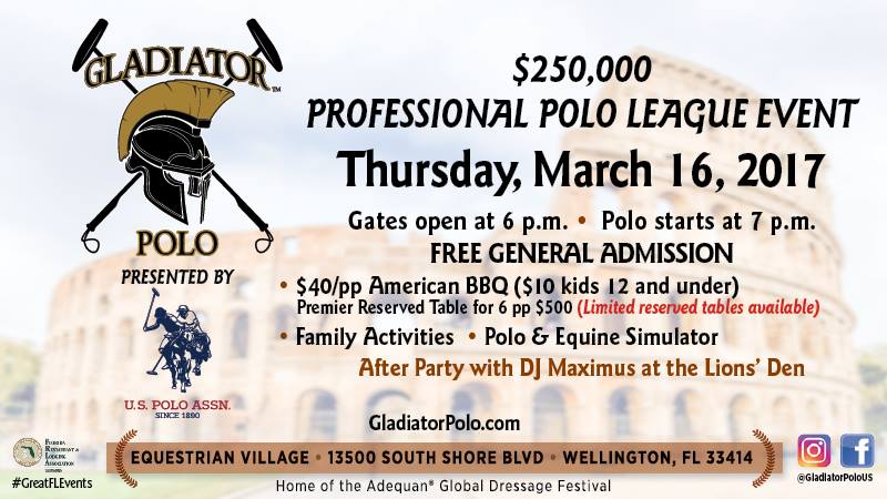 Gladiator Polo Tonight!